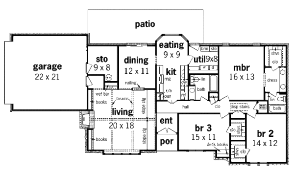 House Plan Design - Modern Floor Plan - Main Floor Plan #45-323