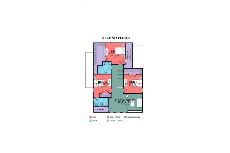 Home Plan - Floor Plan - Upper Floor for Farmhouse House Plan #63-375 - 4 bed, 3 bath