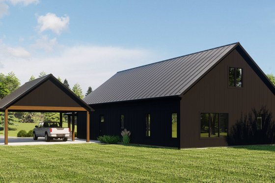 Exterior - Rear Elevation for Country House Plan #1064-276 - 3 bed, 2 bath