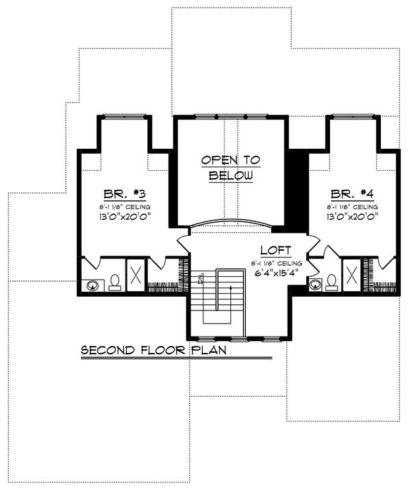 Dream House Plan - Craftsman Floor Plan - Upper Floor Plan #70-1251