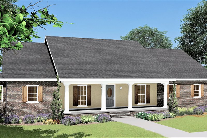 Architectural House Design - Traditional Exterior - Front Elevation Plan #44-122