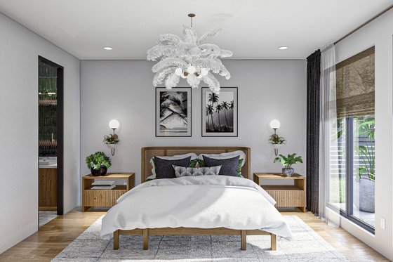 Interior - Master Bedroom for Modern House Plan #455-570 - 2 bed, 2 bath