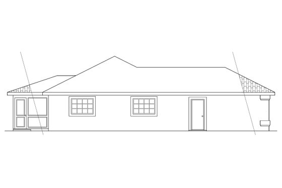 Exterior - Other Elevation for Mediterranean House Plan #124-433 - 3 bed, 2 bath