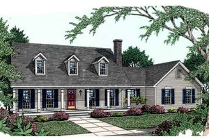 Southern Exterior - Front Elevation Plan #406-251