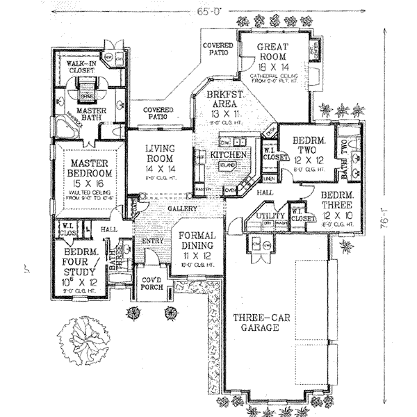 European Floor Plan - Main Floor Plan #310-530