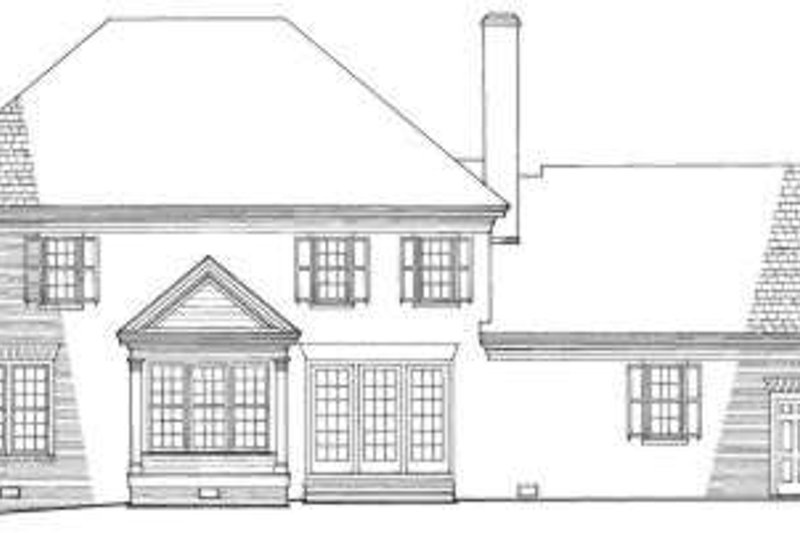 Dream House Plan - Exterior - Rear Elevation for Colonial House Plan #137-104 - 3 bed, 2 bath