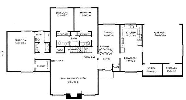 Modern Floor Plan - Main Floor Plan #10-252