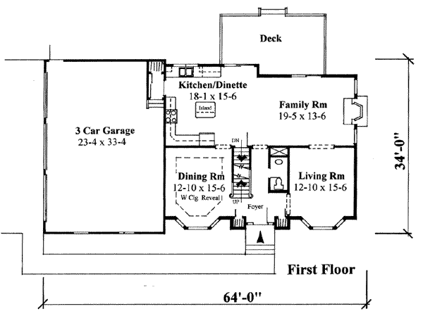 Traditional Floor Plan - Main Floor Plan #75-145