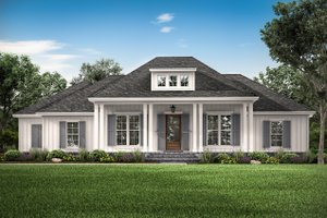 Exterior - Front Elevation 3 for Southern House Plan #430-216 - 3 bed, 2.5 bath