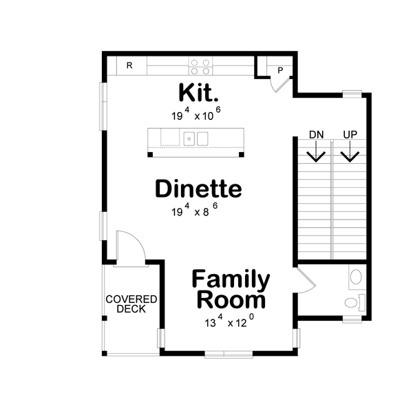 Contemporary Floor Plan - Main Floor Plan #20-2590
