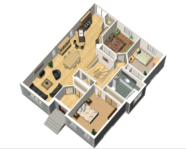 House Blueprint - European Floor Plan - Main Floor Plan #25-4646