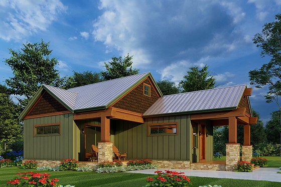 Exterior - Other Elevation for Craftsman House Plan #923-220 - 2 bed, 1 bath