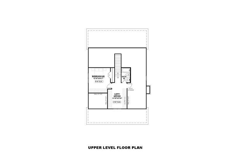 Architectural House Design - Floor Plan - Upper Floor for Farmhouse House Plan #1117-20 - 2 bed, 2.5 bath