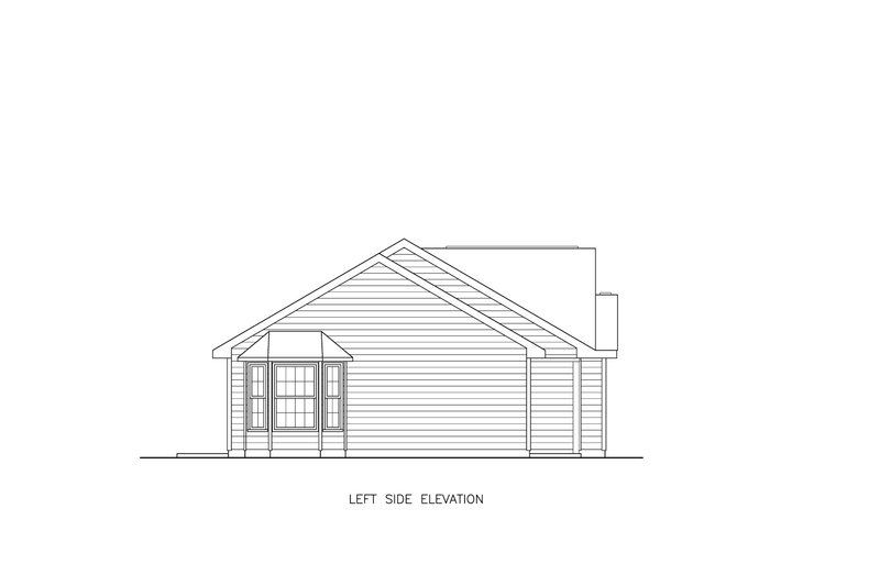 House Blueprint - Exterior - Other Elevation for Traditional House Plan #54-662 - 3 bed, 2 bath