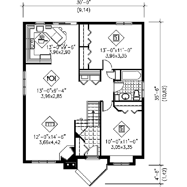 Traditional Floor Plan - Main Floor Plan #25-193