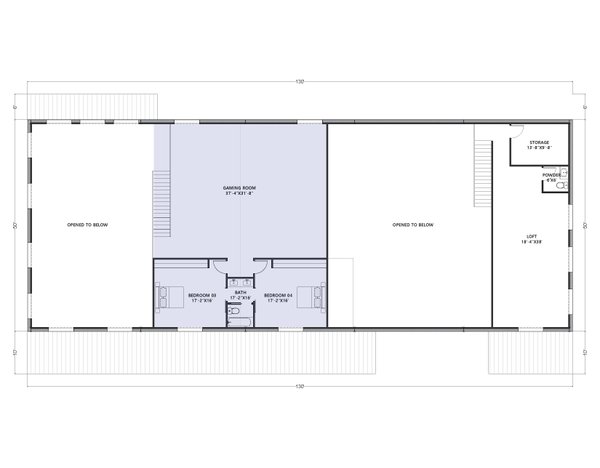 Dream House Plan - Barndominium Floor Plan - Upper Floor Plan #1107-51