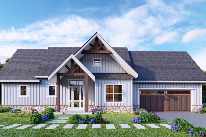 Dream House Plan - Exterior - Front Elevation 5 for Craftsman House Plan #54-562 - 4 bed, 3 bath