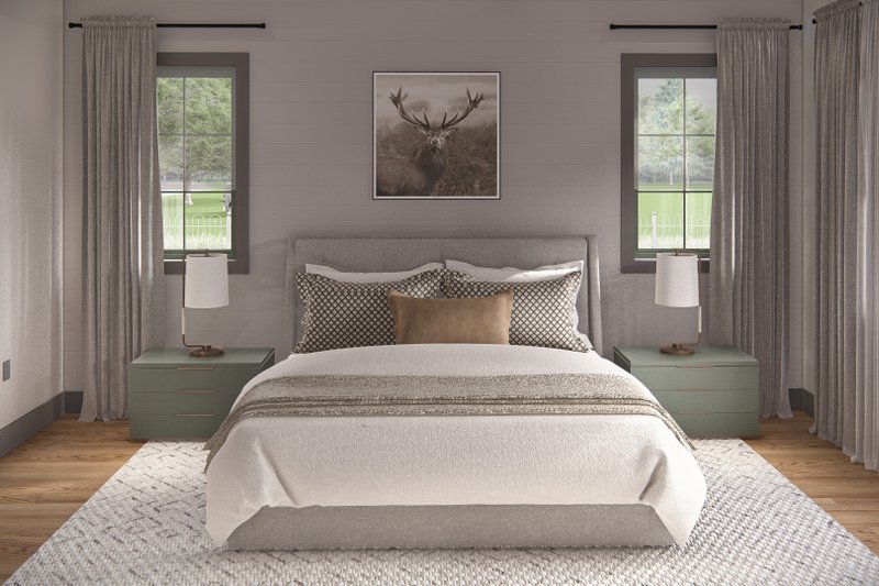 Dream House Plan - Interior - Master Bedroom for Barndominium House Plan #455-512 - 3 bed, 2.5 bath