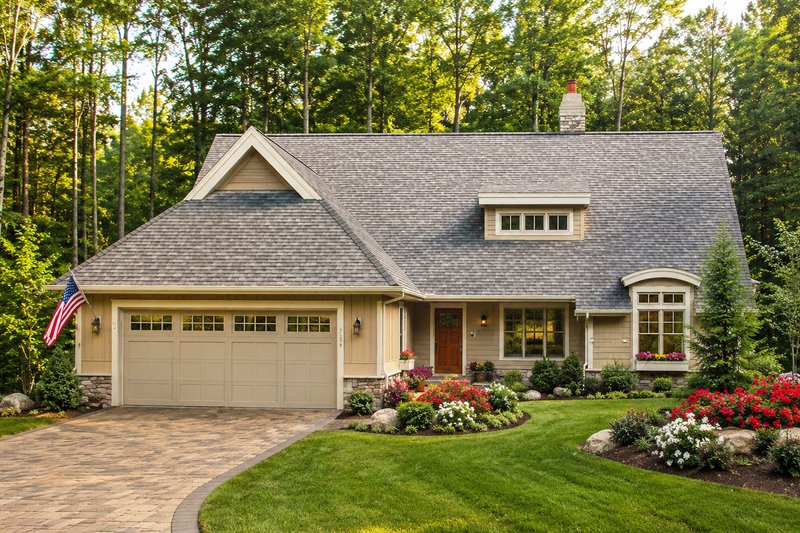 Exterior - Front Elevation 2 for European House Plan #928-154 - 3 bed, 2.5 bath