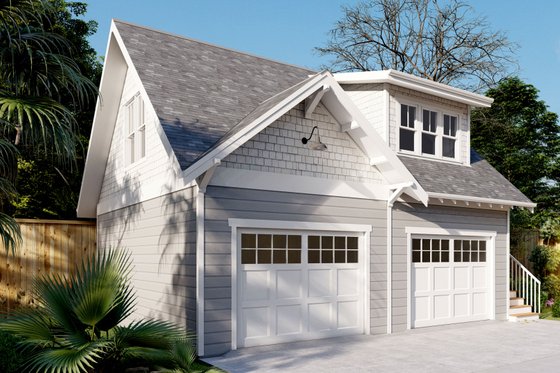 Exterior - Front Elevation 4 for Craftsman House Plan #461-88 - 1 bed, 1 bath