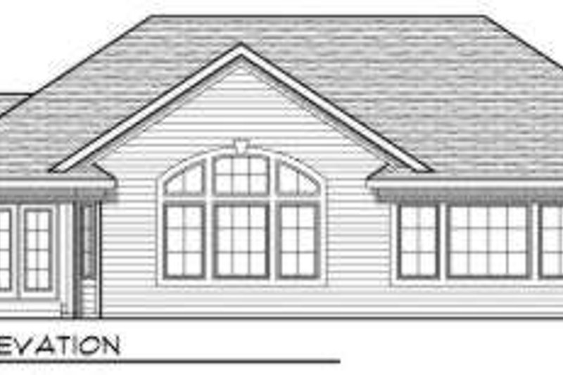 Home Plan - Exterior - Rear Elevation for European House Plan #70-713 - 3 bed, 2 bath