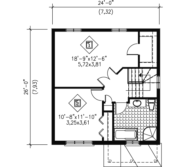 Dream House Plan - European Floor Plan - Upper Floor Plan #25-4007