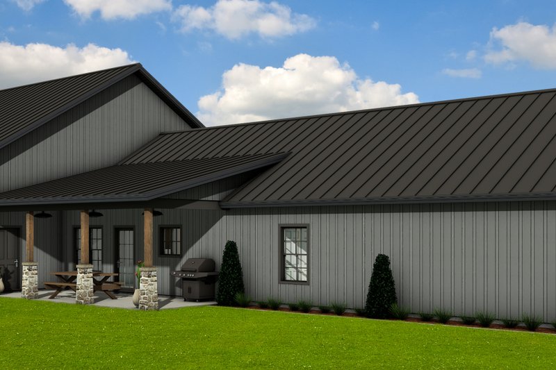 Dream House Plan - Exterior - Other Elevation 2 for Barndominium House Plan #1084-1 - 3 bed, 3 bath