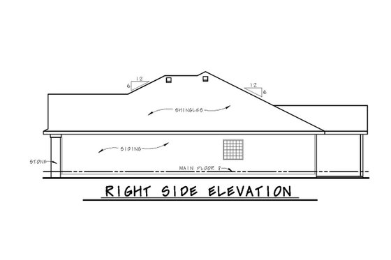 Exterior - Other Elevation 1 for Traditional House Plan #20-2089 - 2 bed, 2 bath