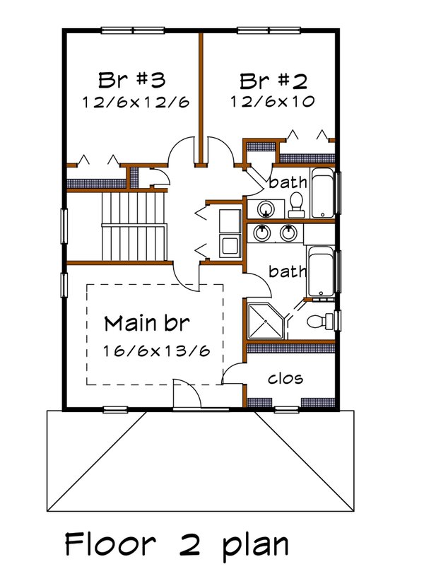 Dream House Plan - Country Floor Plan - Upper Floor Plan #79-354