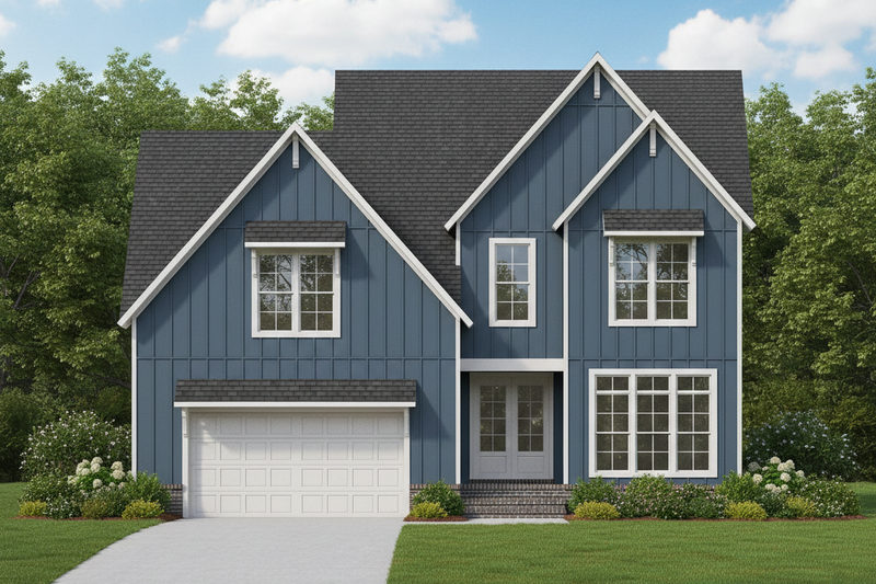 House Blueprint - Craftsman Exterior - Front Elevation Plan #1080-27