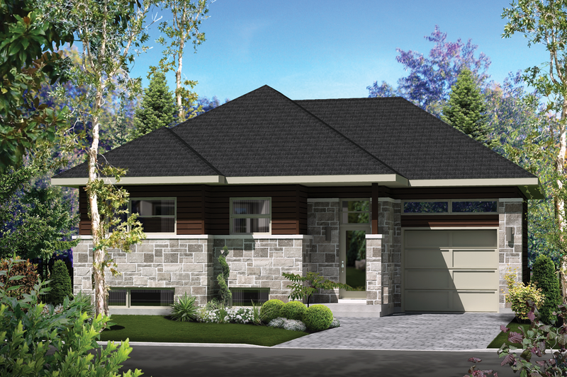 Contemporary Style House Plan - 2 Beds 1 Baths 953 Sq/Ft Plan #25-4404