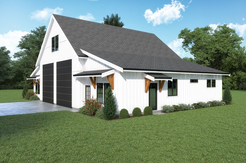 Dream House Plan - Exterior - Other Elevation 1 for Barndominium House Plan #1070-173 - 2 bed, 1 bath