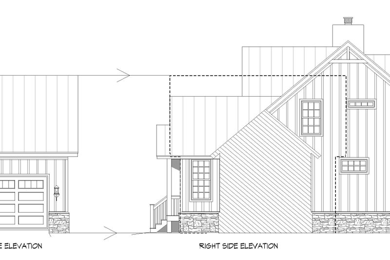 House Blueprint - Exterior - Other Elevation 1 for Farmhouse House Plan #932-1444 - 3 bed, 2.5 bath