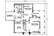 European Style House Plan - 3 Beds 2.5 Baths 2416 Sq/Ft Plan #410-371 
