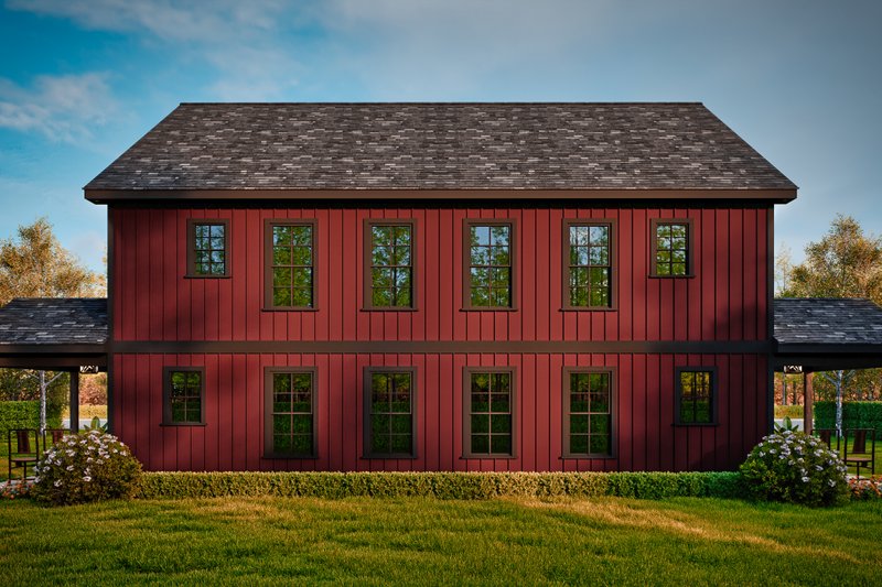 House Blueprint - Exterior - Rear Elevation for Bungalow House Plan #54-601 - 6 bed, 6 bath