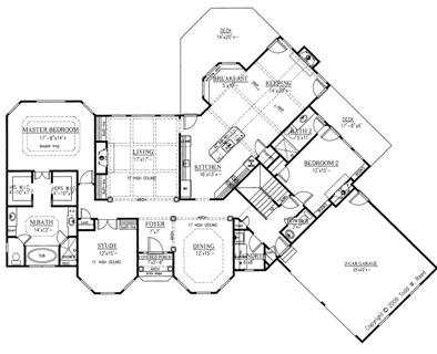 Floor Plan - Main Floor for Traditional House Plan #437-53 - 4 bed, 3 bath