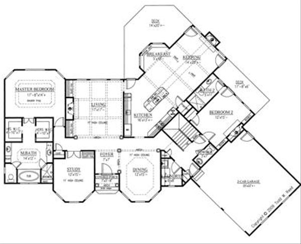 Home Plan - Traditional Floor Plan - Main Floor Plan #437-53