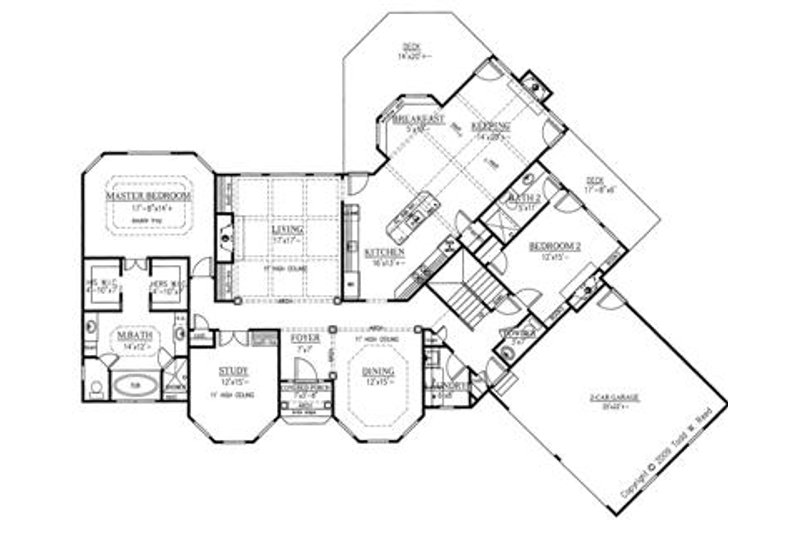 Dream House Plan - Floor Plan - Main Floor for Traditional House Plan #437-53 - 4 bed, 3 bath