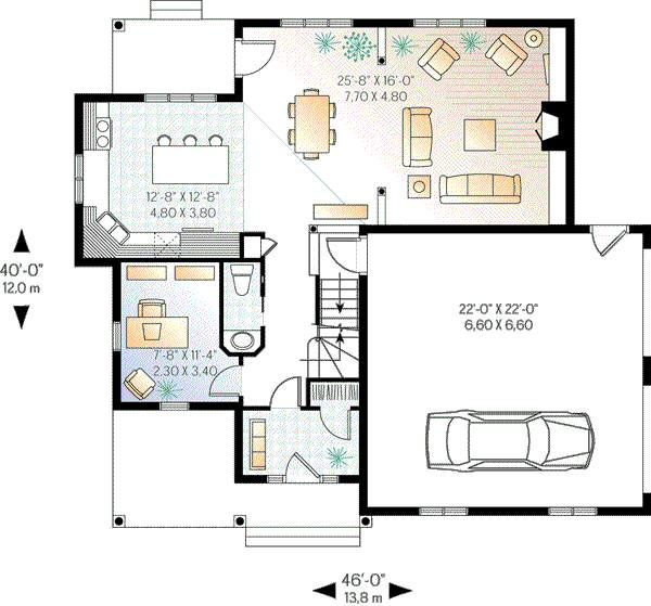 House Design - Country Floor Plan - Main Floor Plan #23-336