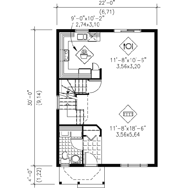 Traditional Floor Plan - Main Floor Plan #25-4044