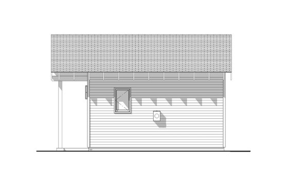 Exterior - Other Elevation 2 for Modern House Plan #1099-11, 1 bath