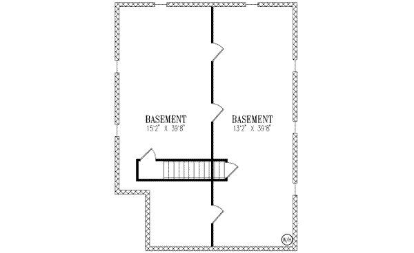 Adobe / Southwestern Floor Plan - Lower Floor Plan #1-193