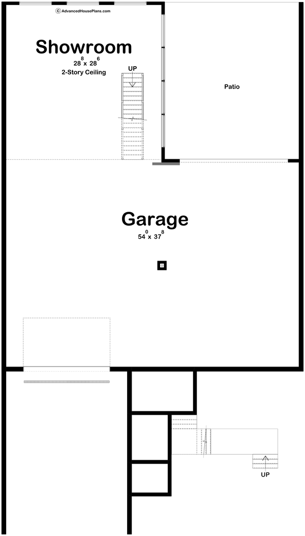 House Plan Design - Modern Floor Plan - Lower Floor Plan #455-661