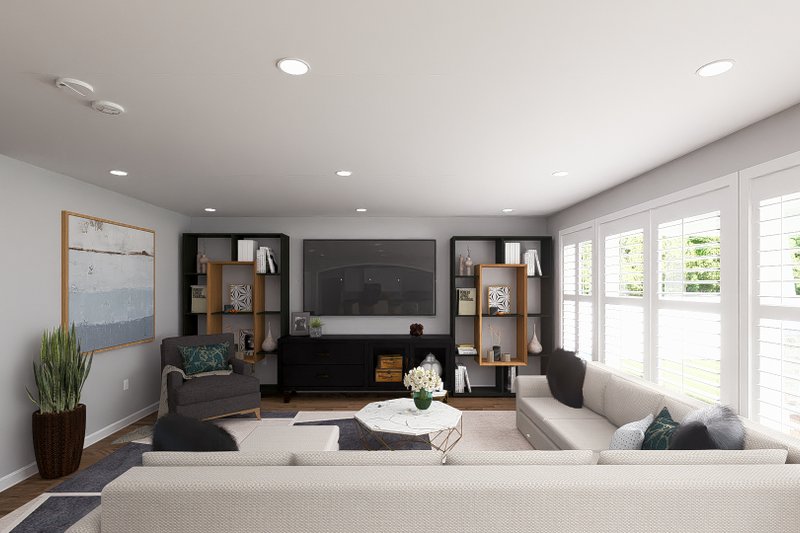 House Design - Interior - Family Room 1 for Craftsman House Plan #1060-215 - 4 bed, 2.5 bath