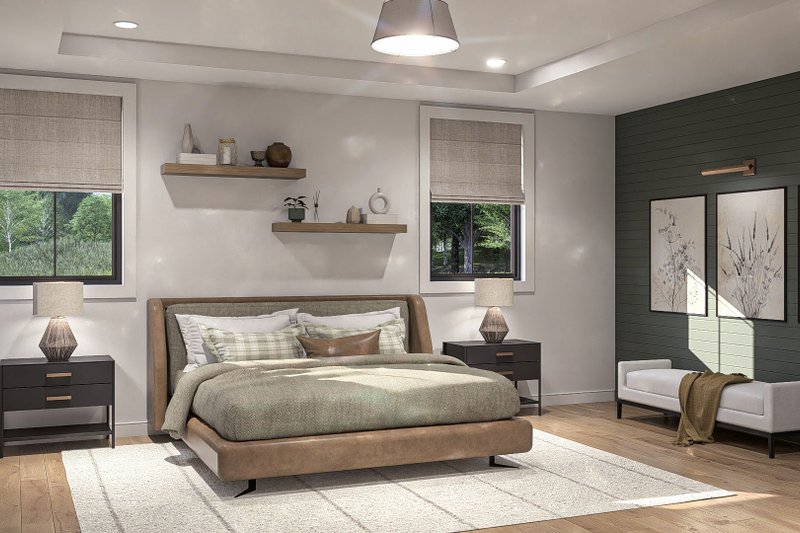 Architectural House Design - Interior - Master Bedroom for Barndominium House Plan #455-580 - 5 bed, 4.5 bath