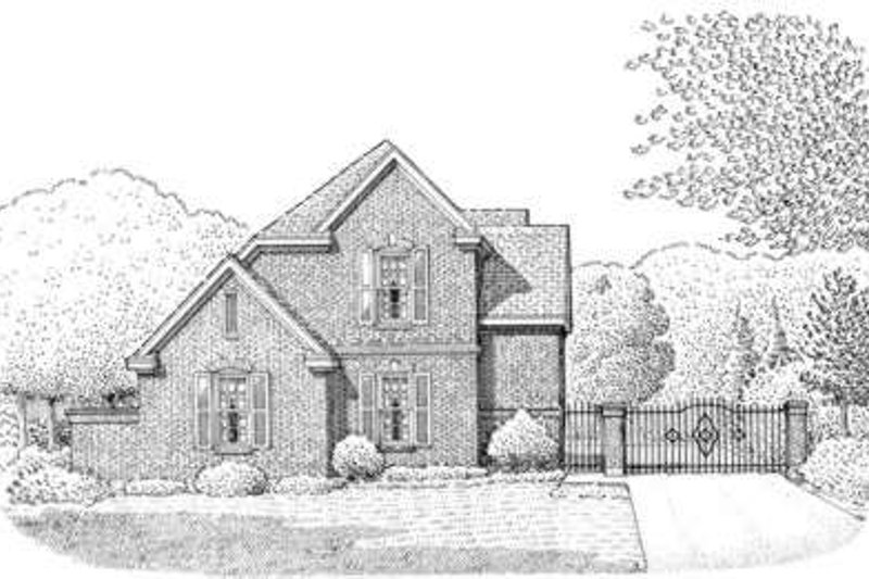 Architectural House Design - European Exterior - Front Elevation Plan #410-394