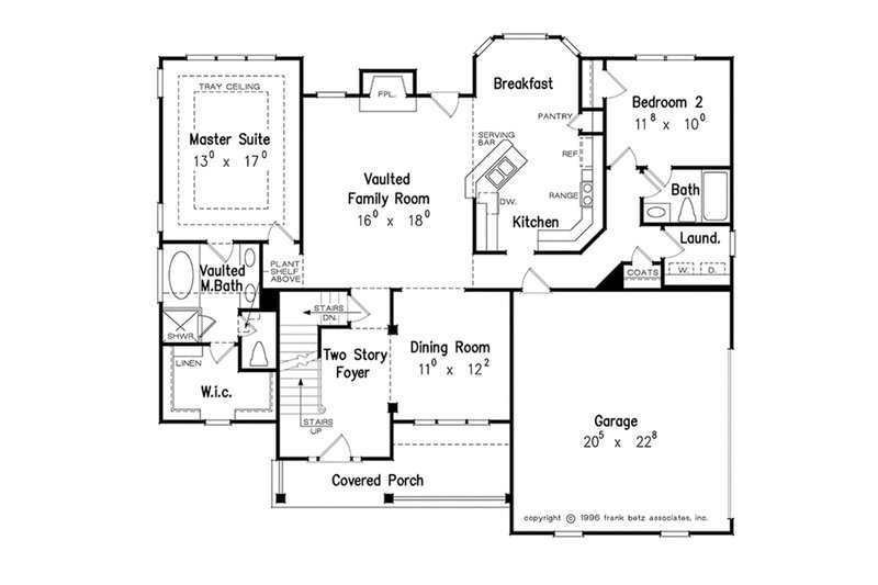 Home Plan - Floor Plan - Main Floor for Country House Plan #927-8 - 4 bed, 3 bath