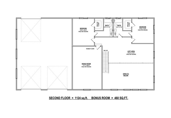 House Plan Design - Country Floor Plan - Upper Floor Plan #1084-9
