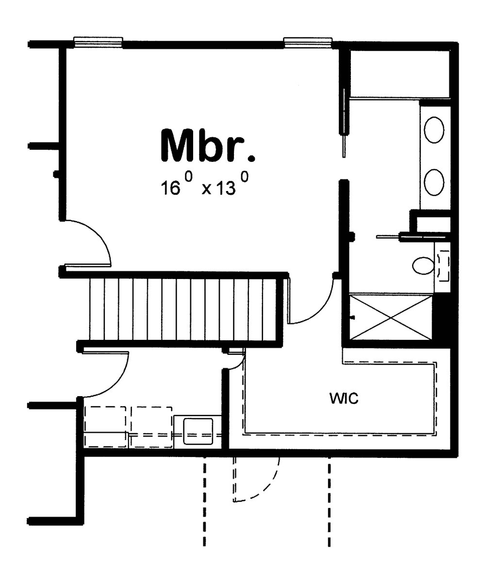 Floor Plan - Other Floor 1 for Bungalow House Plan #20-1780 - 3 bed, 3 bath