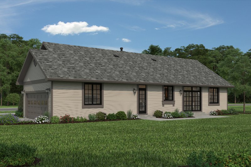 Dream House Plan - Exterior - Rear Elevation 3 for Ranch House Plan #18-9546 - 3 bed, 2 bath